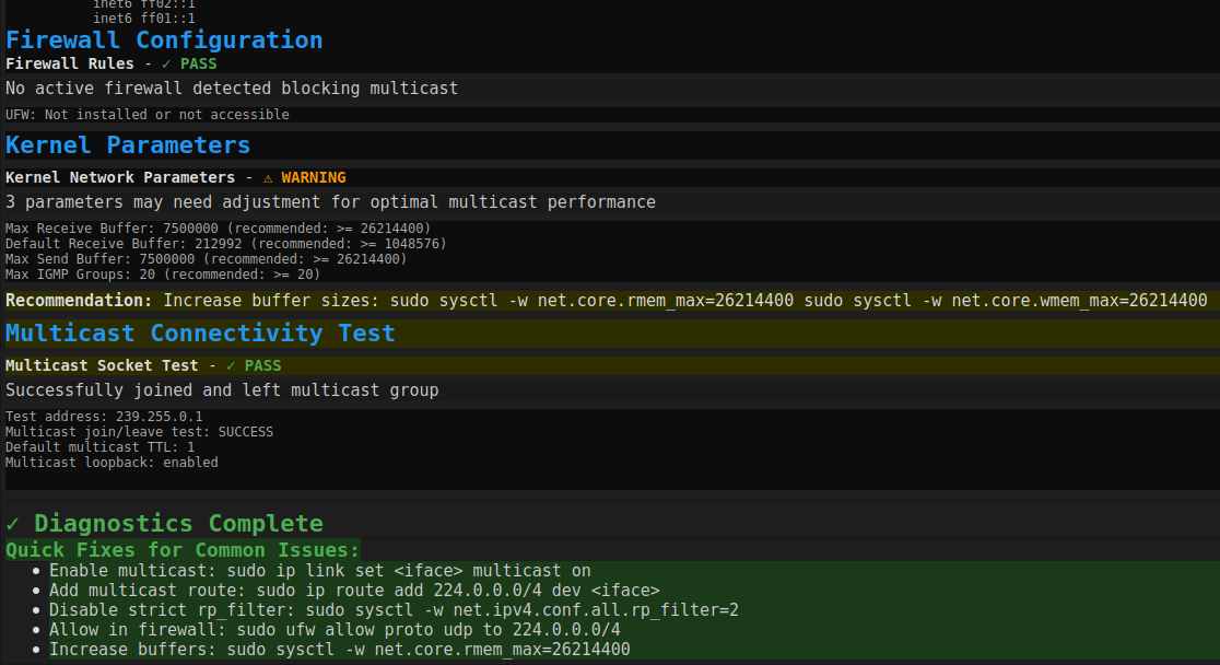 Diagnostics Complete