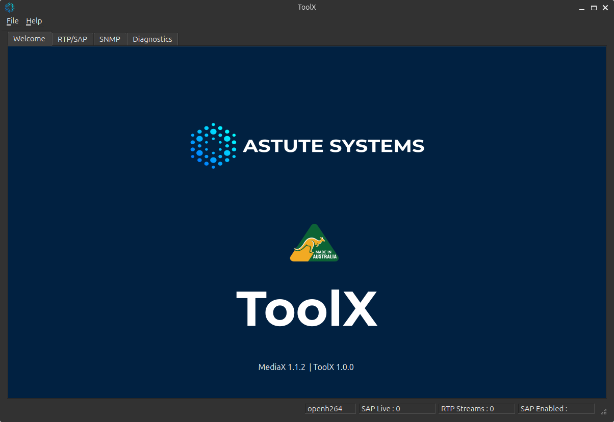 ToolX Welcome Screen
