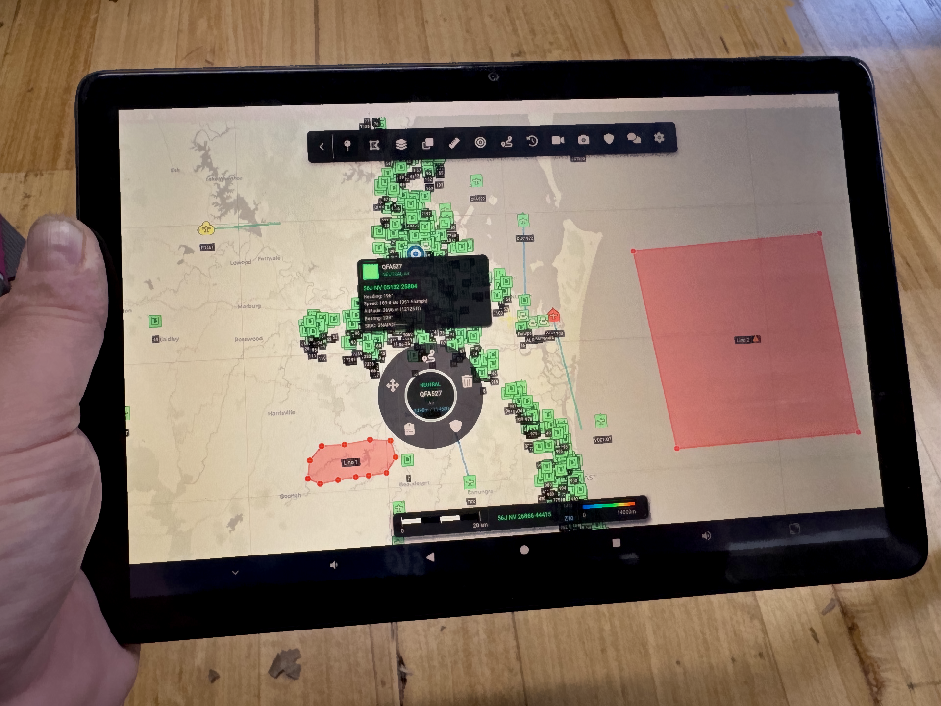 TALOS running on Android tablet